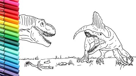 Spinosaurus Vs T Rex Drawing