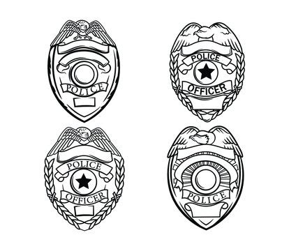 Blank Cop Badge Clipart