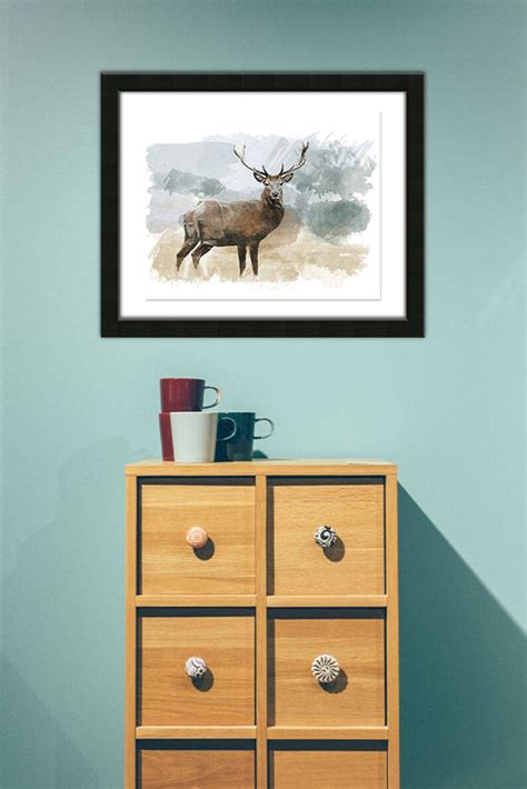 Elk Artwork Elk Art Elk Watercolor Elk Painting - Etsy