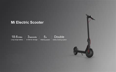 Electric Scooter, 18.6 Miles Long-range Battery, Up to 15.5 MPH, Easy Fold-n-Carry Design, Ultra ...