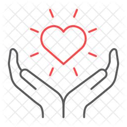 Charity Hands Icon - Download in Line Style