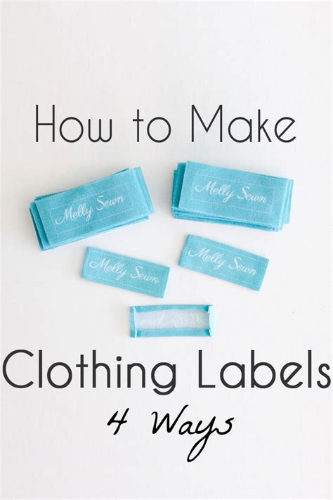 How to Make Clothing Tags - 4 Options - Melly Sews