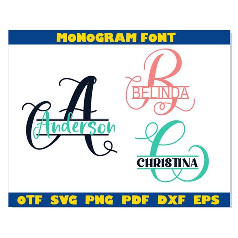 Split Monogram Font svg otf, Split Monogram letters svg cric - Inspire ...