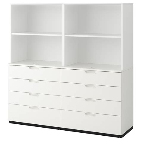 GALANT storage combination with drawers, white, 160x160 cm (63x63 ...