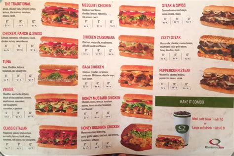 Quiznos Sub Menu, Menu for Quiznos Sub, Rawamangun, Jakarta - Zomato Indonesia