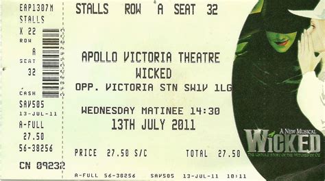 Wicked Ticket Printable