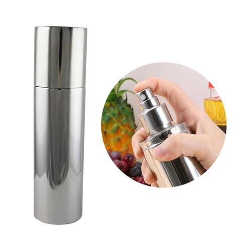 Oil Spray Bottle Practical 250ml Stainless Steel Olive Pump Spray Bottle Fuel Injector Sprayer ...