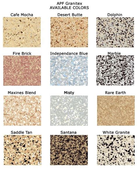 Epoxy Floor Color Chart – Flooring Tips