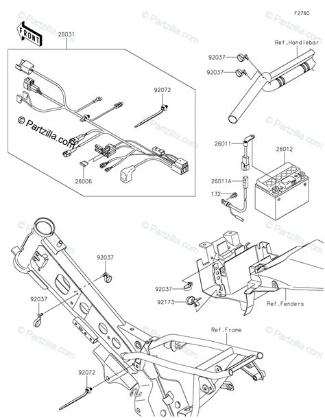 Kawasaki Motorcycle 2021 OEM Parts Diagram for Chassis Electrical ...