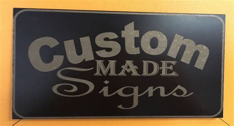 Large Custom Engraved Metal Sign