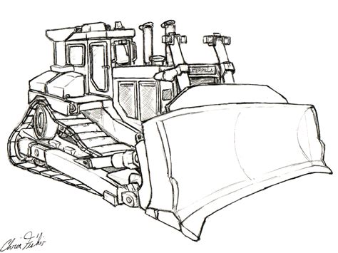 Bulldozer Drawing at GetDrawings | Free download