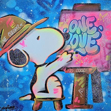 Gemälde snoopy art von Kedarone | Carré d'artistes