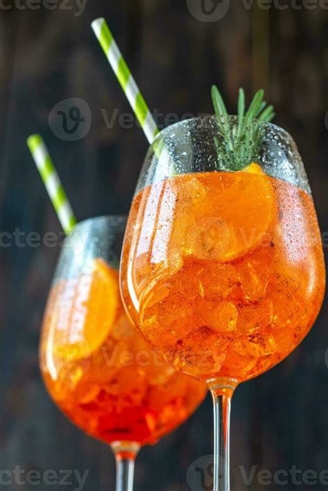 Glasses of Aperol Spritz cocktail 23490701 Stock Photo at Vecteezy