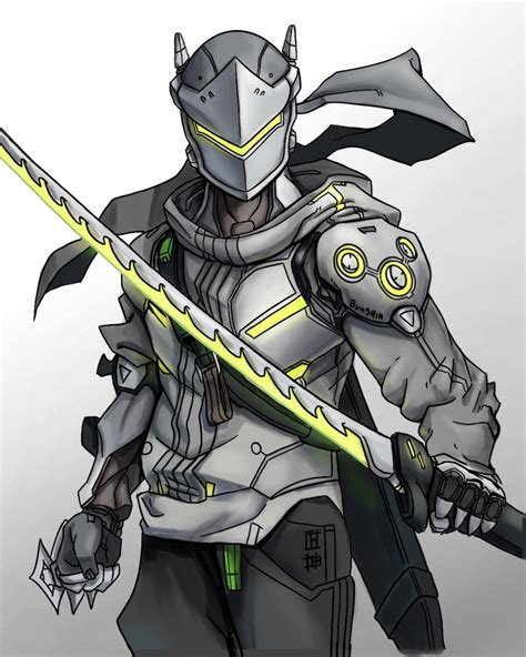 Genji fan art - by me - : r/Overwatch