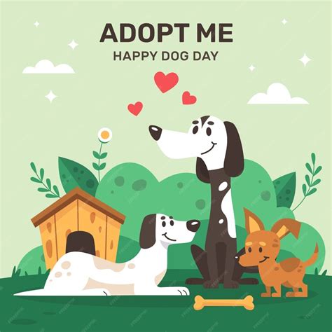 Free Vector | Flat adopt a dog illustration