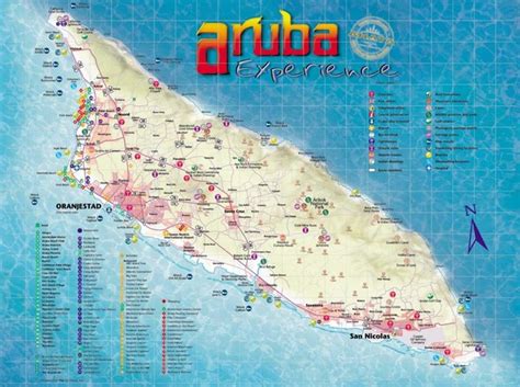 Aruba Tourist Map - Aruba • mappery