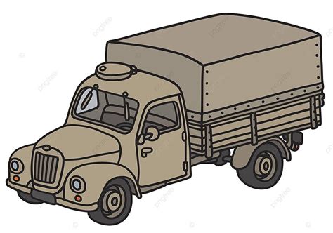 Classic Military Truck Army Truck Work Vector, Army, Truck, Work PNG and Vector with Transparent ...