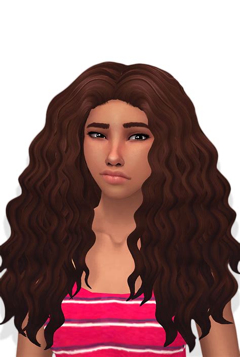 Sims 4 Wavy Hair Cc