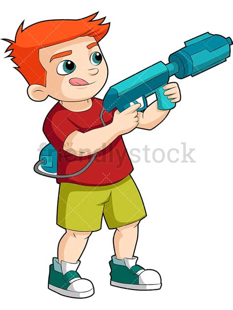 Water Gun Fight Clip Art