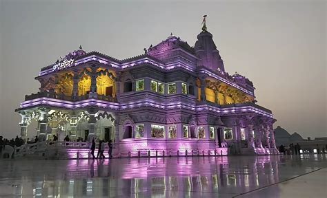 50 Best Prem Mandir Vrindavan Images, Prem Mandir Night View Photos.