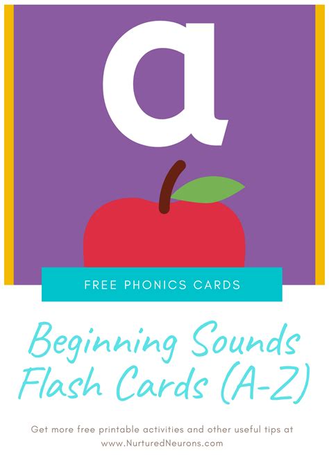 Beginning Sounds Flash Cards (Amazing Preschool Printable) - Nurtured ...