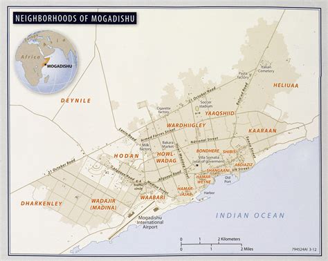 Mogadishu Map Africa