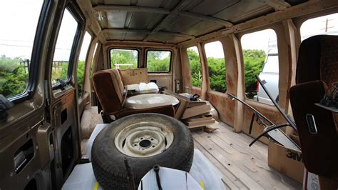 The Interior Of This Old Ford Conversion Van Will Blow You Away