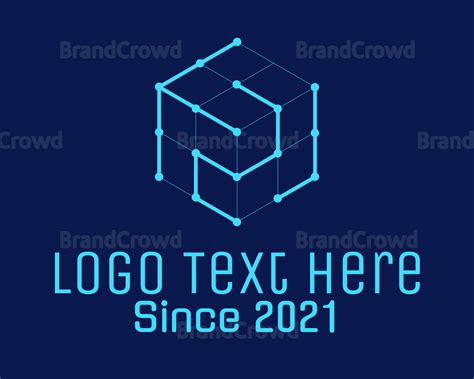 Blue Digital Cube Logo | BrandCrowd Logo Maker