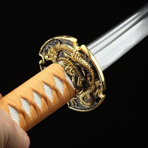 Japanese Sword | Handmade Japanese Sword With Orange Scabbard - TrueKatana