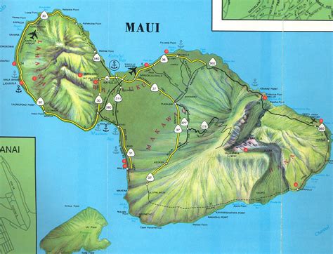 Maui Physical Map - Maui HI • mappery