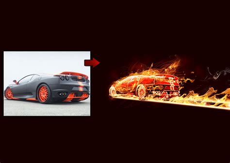 New: Flaming Car in Photoshop