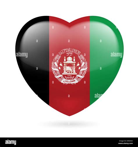 Heart with Afghan flag colors. I love Afghanistan Stock Photo - Alamy