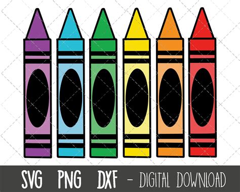 Crayon Svg Crayons Svg School Crayon Clipart Art Clipart - Etsy