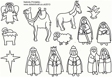 Nativity Scene Coloring Page For Preschoolers Coloring Pages