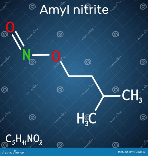 Amyl Nitrite, Isoamyl Nitrite, Isopentyl Nitrite, Molecule. it is Popper, Antihypertensive ...