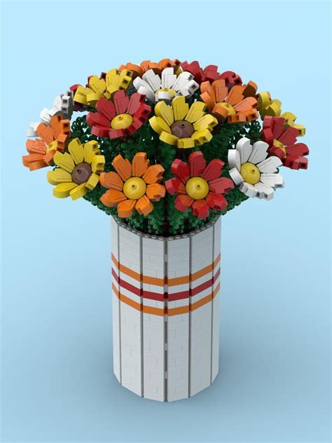 LEGO MOC Bouquet of Colorful Flowers by Ben_Stephenson | Rebrickable - Build with LEGO