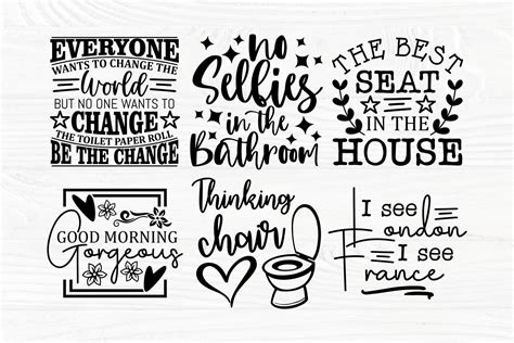 Bathroom SVG bundle | Bathroom quotes svg | Funny bathroom signs | Bat By TonisArtStudio ...