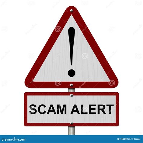 Scam Alert Caution Sign stock photo. Image of point, post - 45080276