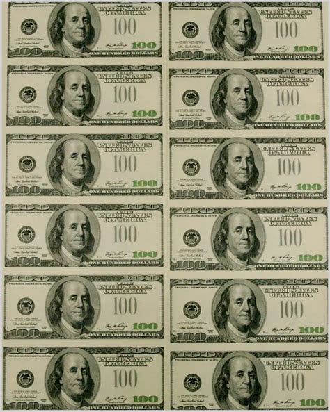 Fake Dollar Bills Printable