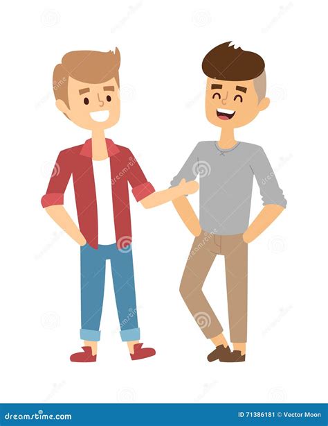 Two Friends Vector Illustration. Stock Vector - Illustration of sitting, laughing: 71386181