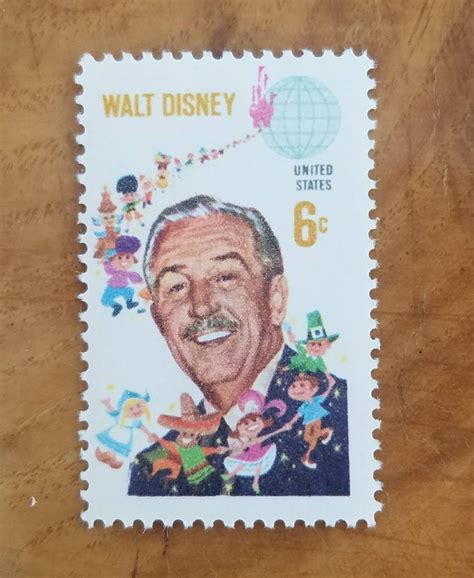 Five 5 Unused Postage Stamps Walt Disney 6c // 6 Cent Stamps - Etsy