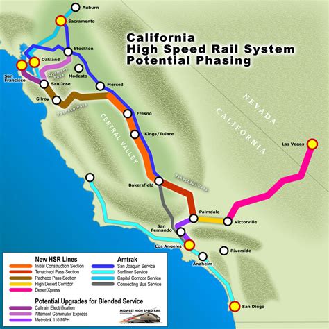 High Speed Rail Part The Cost Of California Hsr Antiplanner In Map - California Bullet Train Map ...