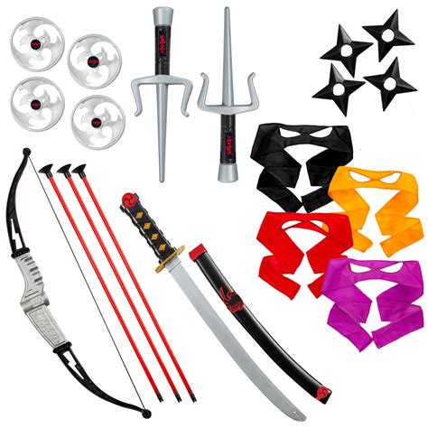 Buy Dress Up America Ninja Weapons - Ninja Toys Includes Katana, Bow & Arrow, Eye s and More ...