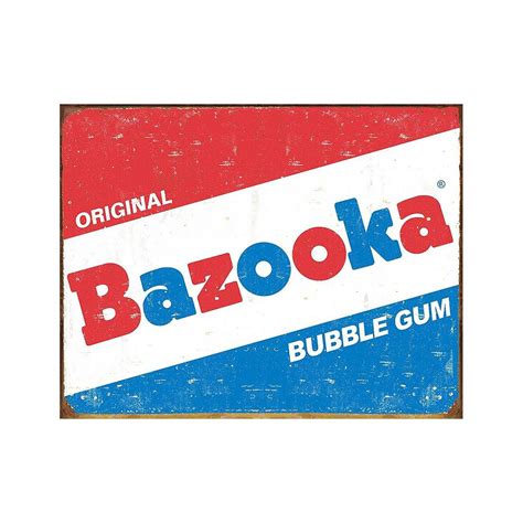 Bazooka Bubble Gum Tin Sign