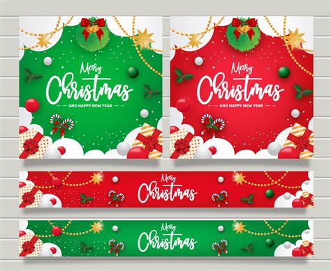 Christmas Banner Vector Design - Download Free Vectors, Clipart Graphics & Vector Art