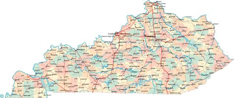 Map of Kentucky - ToursMaps.com