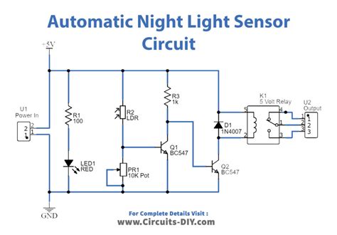 Night Light Sensor Dark Detector Electronics Projects