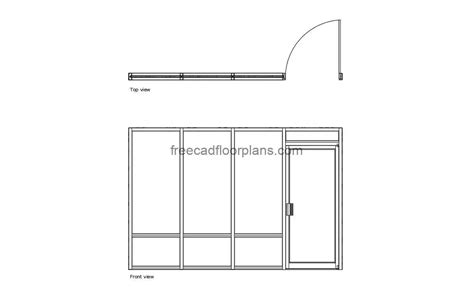 Glass Storefront - Free CAD Drawings