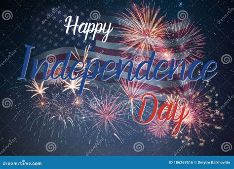 Fireworks and Flag of America for Independence Day Stock Photo - Image of family, beautiful ...