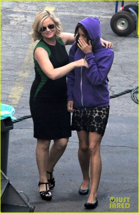 Photo: amy poehler playfully kisses aubrey plaza on parks rec set 12 ...